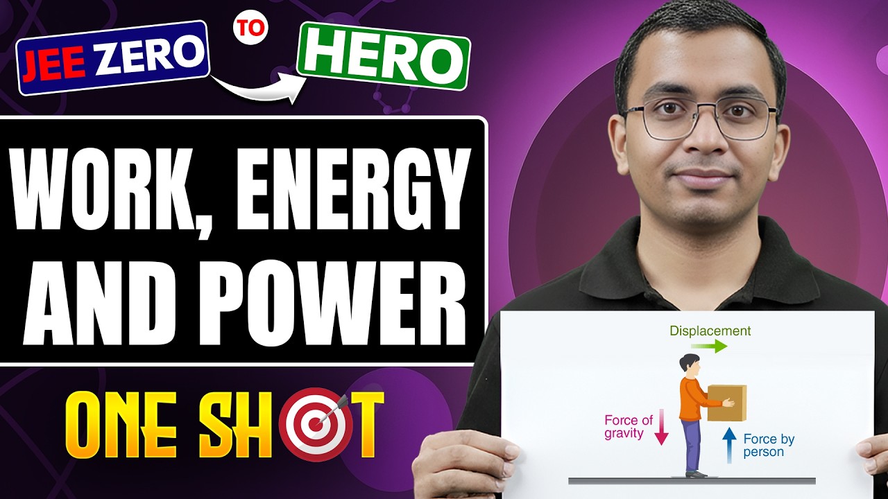 WORK, ENERGY AND POWER Class 11 | Complete JEE Physics One Shot in Pure English