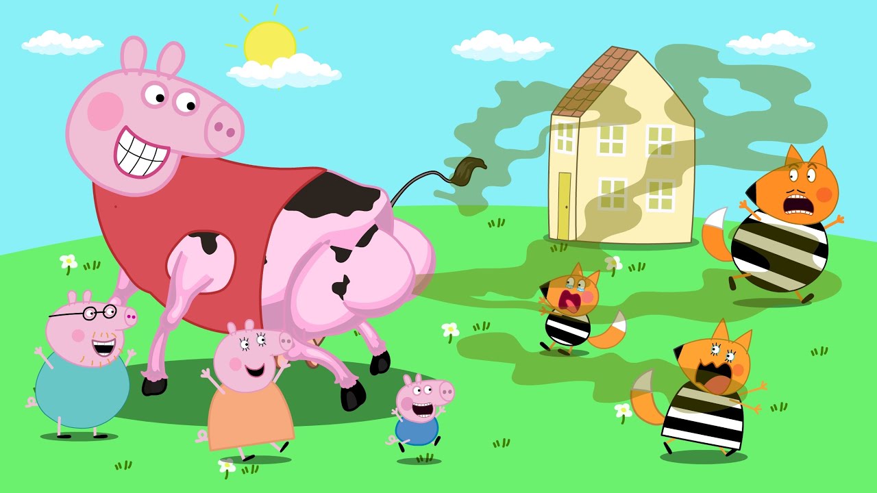 Everyone Stay Calm!! Peppa Pig vs. the Fox Prisoner Family! | Peppa Pig Funny Animation