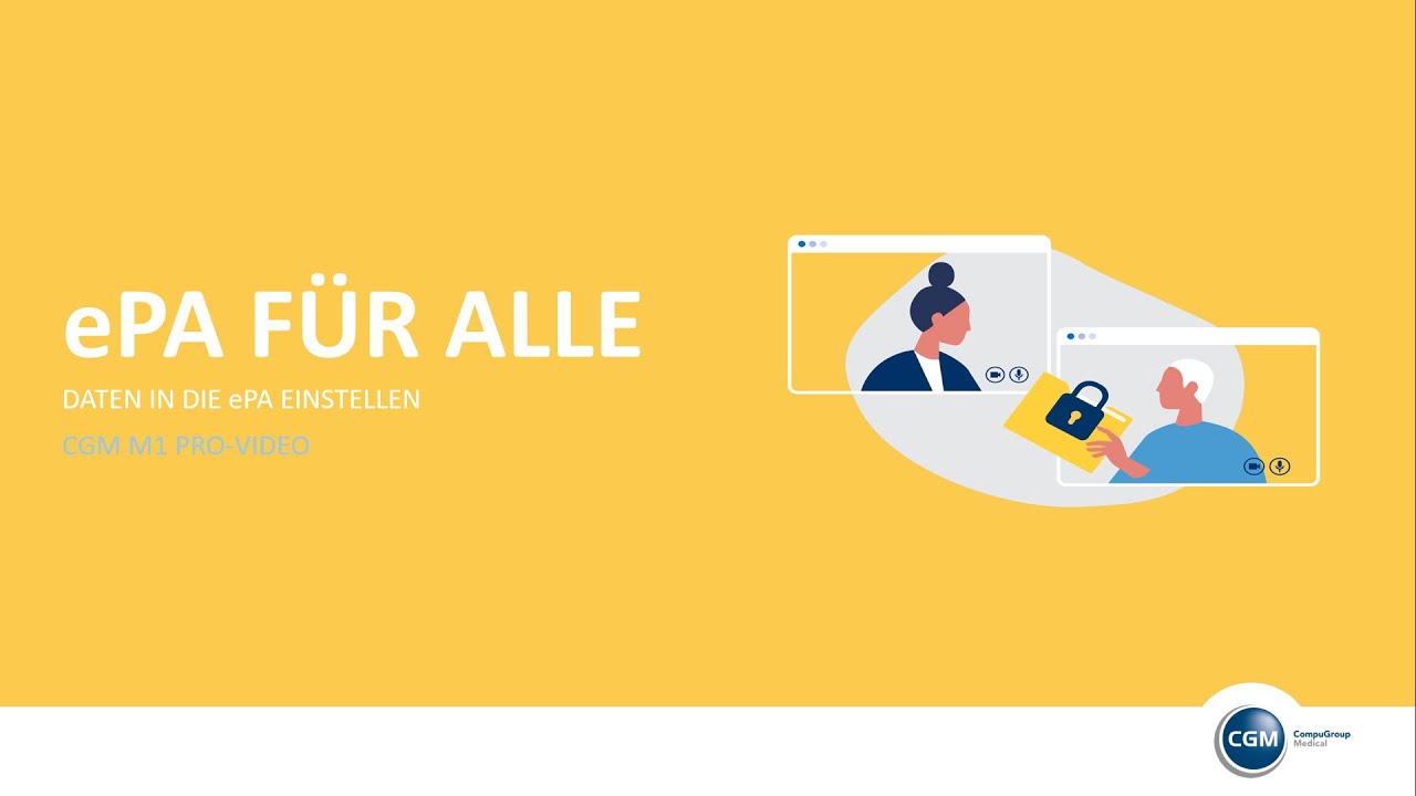 Die ePA für alle in CGM M1 PRO - Daten in die ePA einstellen