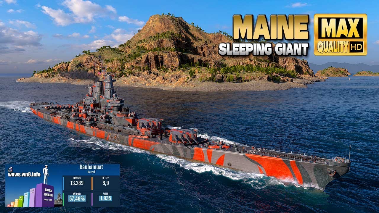 Линкор «Мэн»: Хороший выстрел для победы - World of Warships