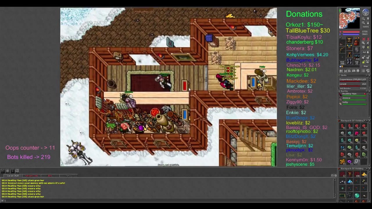Tibia, Killing RS BOTTER LOOT 15KK