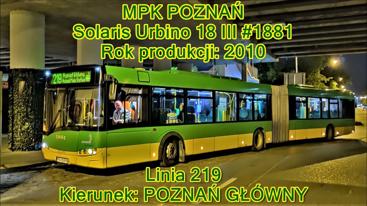 MPK Poznań - Linia 219, Solaris Urbino 18 III #1881