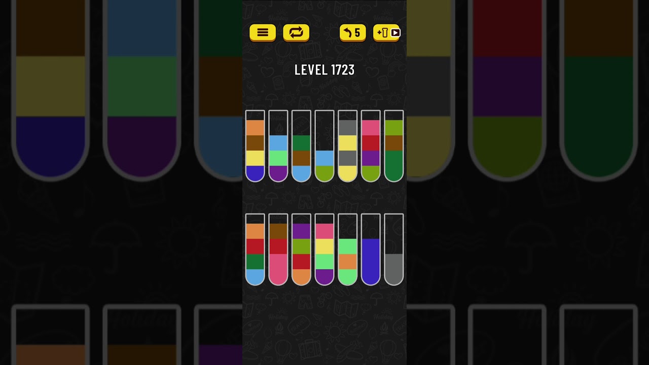 Water sort puzzle level 1723
