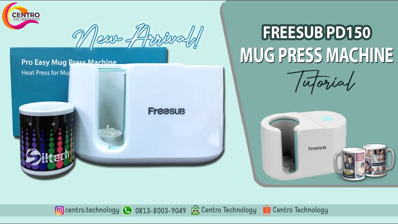 Mesin Press Mug Freesub PD150 New Arrival Automatic Mug Machine | Tutorial Press / Cetak Mug