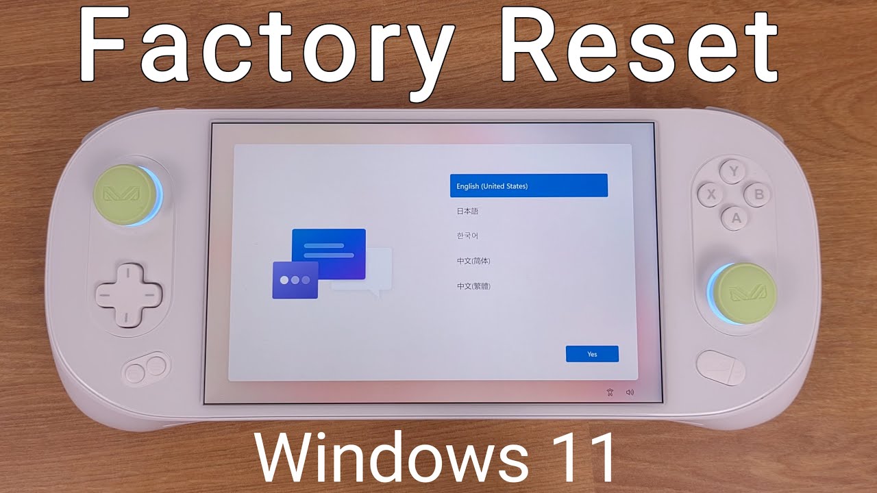 Factory Reset  AYA Neo 2 ( Re-Install Windows 11 )