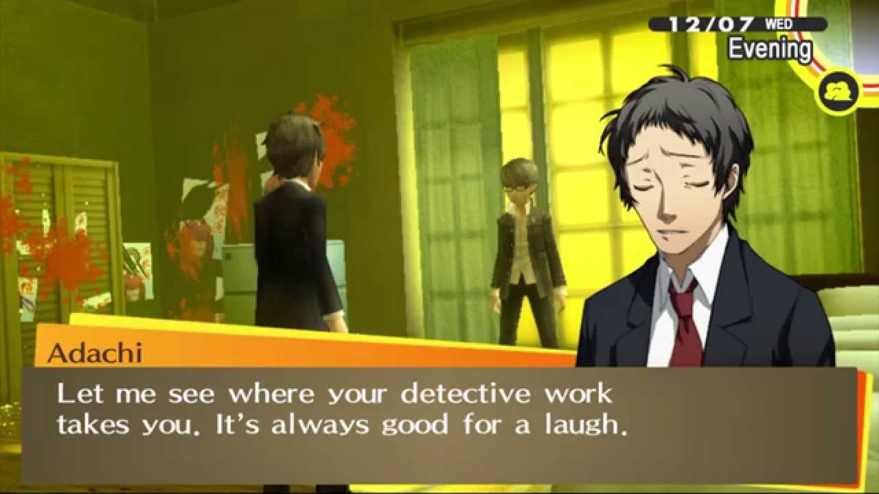 Persona 4 Golden Adachi Jester to Hunger Arcana [Новая сцена]