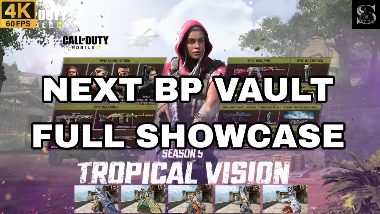 Next Season 11 BP Vault Full Showcase | Tropical Vision Battle Pass CODM | COD MOBILE