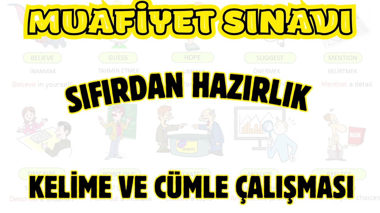HAZIRLIK MUAFİYET SINAVI KELİME VE CÜMLE ÇALIŞMASI (Volume 1) #ingilizcecümleler