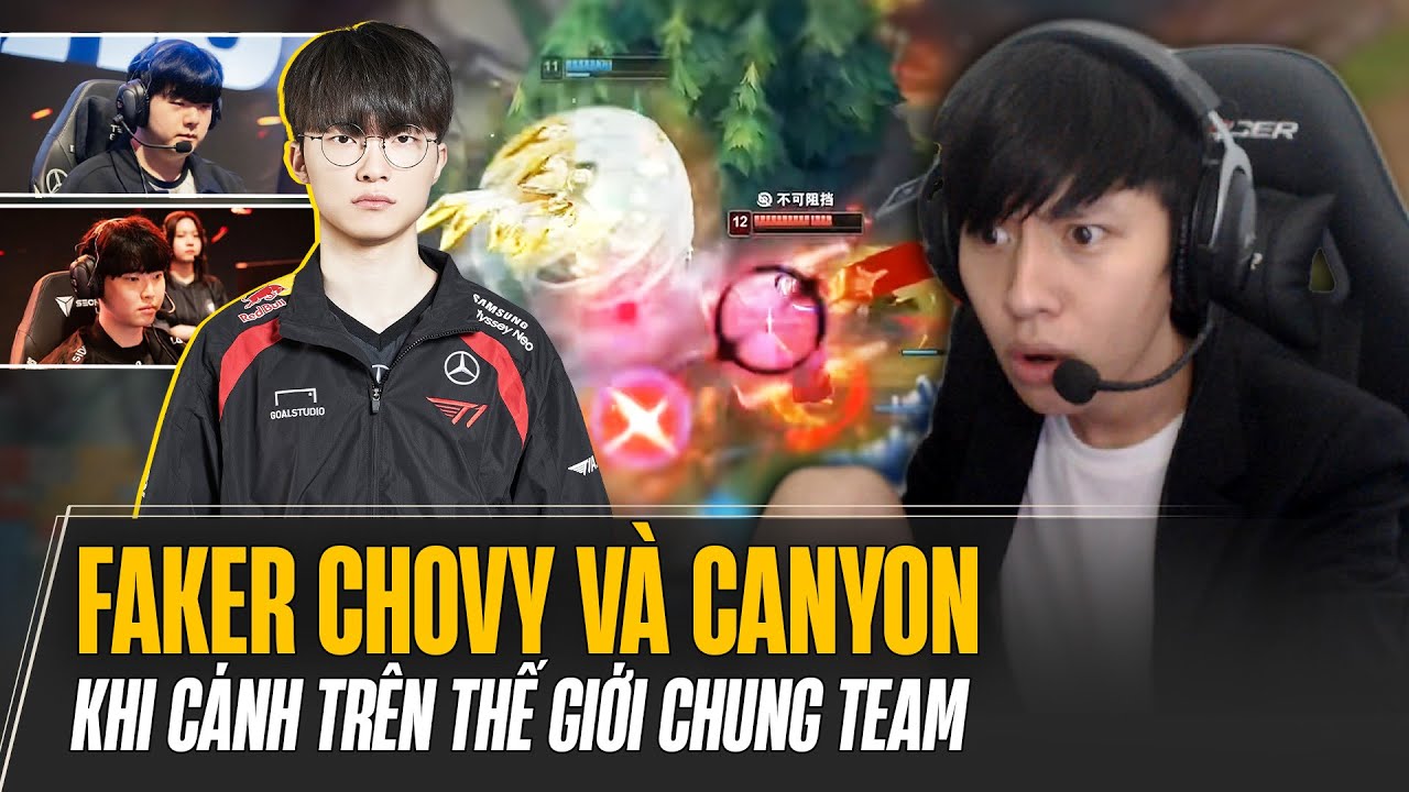 FAKER - CHOVY VÀ CANYON CÙNG NHAU QUẨY RANK TRUNG | KHI CÁNH TRÊN THẾ GIỚI CÙNG 1 ĐỘI Ở RANK TRUNG
