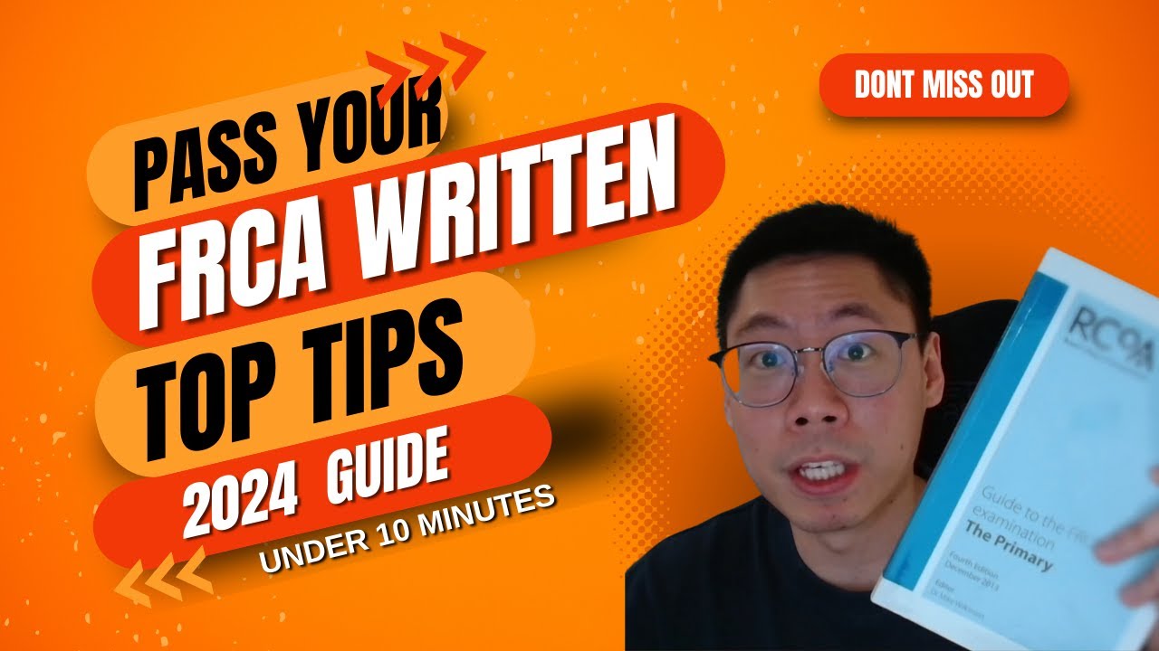 HOW TO PASS/STUDY FOR THE FRCA PRIMARY WRITTEN EXAMINATION 2024! TOP TIPS/TEXTBOOKS UNDER 10 MINS!