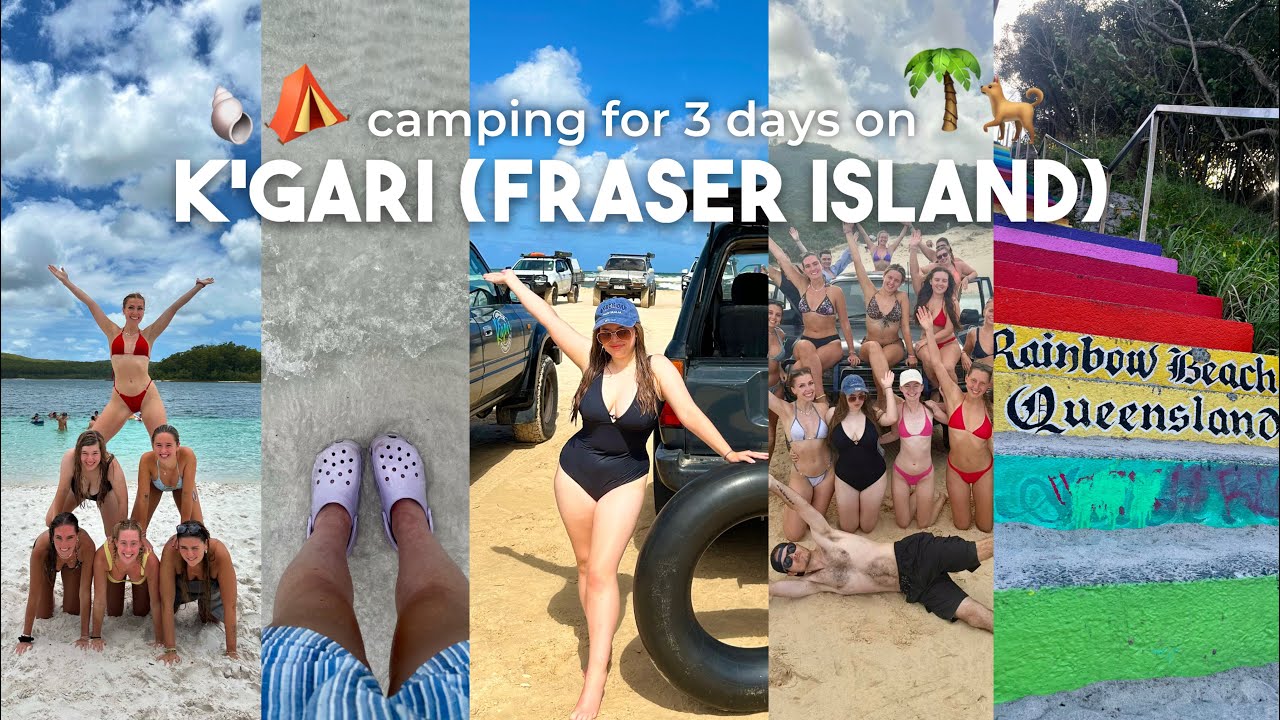 CAMPING WITH STRANGERS FOR 3 DAYS ON K'GARI (FRASER ISLAND) ⛺️🏝🐕| 4x4s, dingoes & more! #Ausvlog6