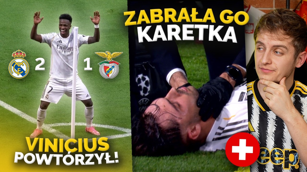 Vinicius znowu ZATAŃCZYŁ! Asencio PADŁ NA ZIEMIĘ… Real Madryt wyeliminował Benficę! Juventus blisko…