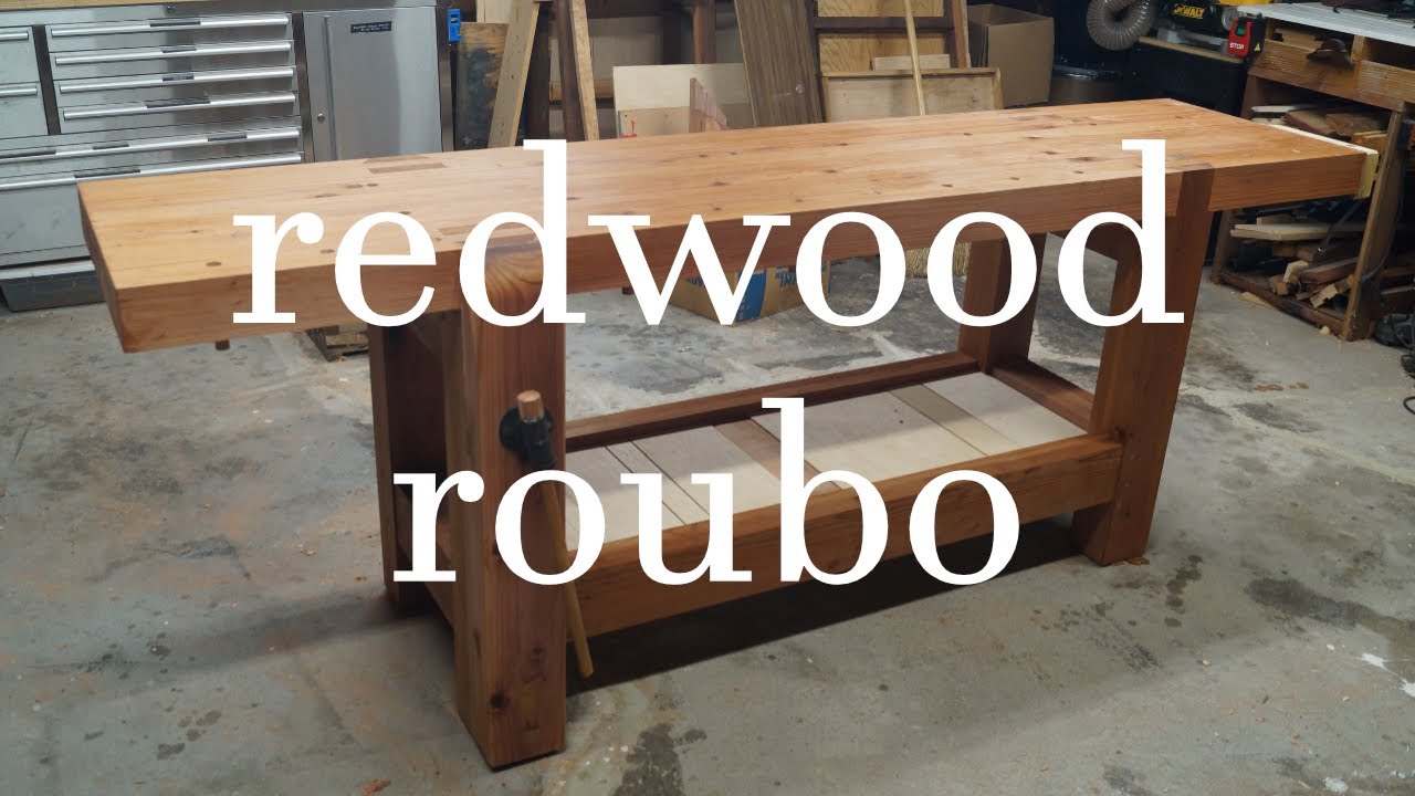 Redwood Roubo Workbench
