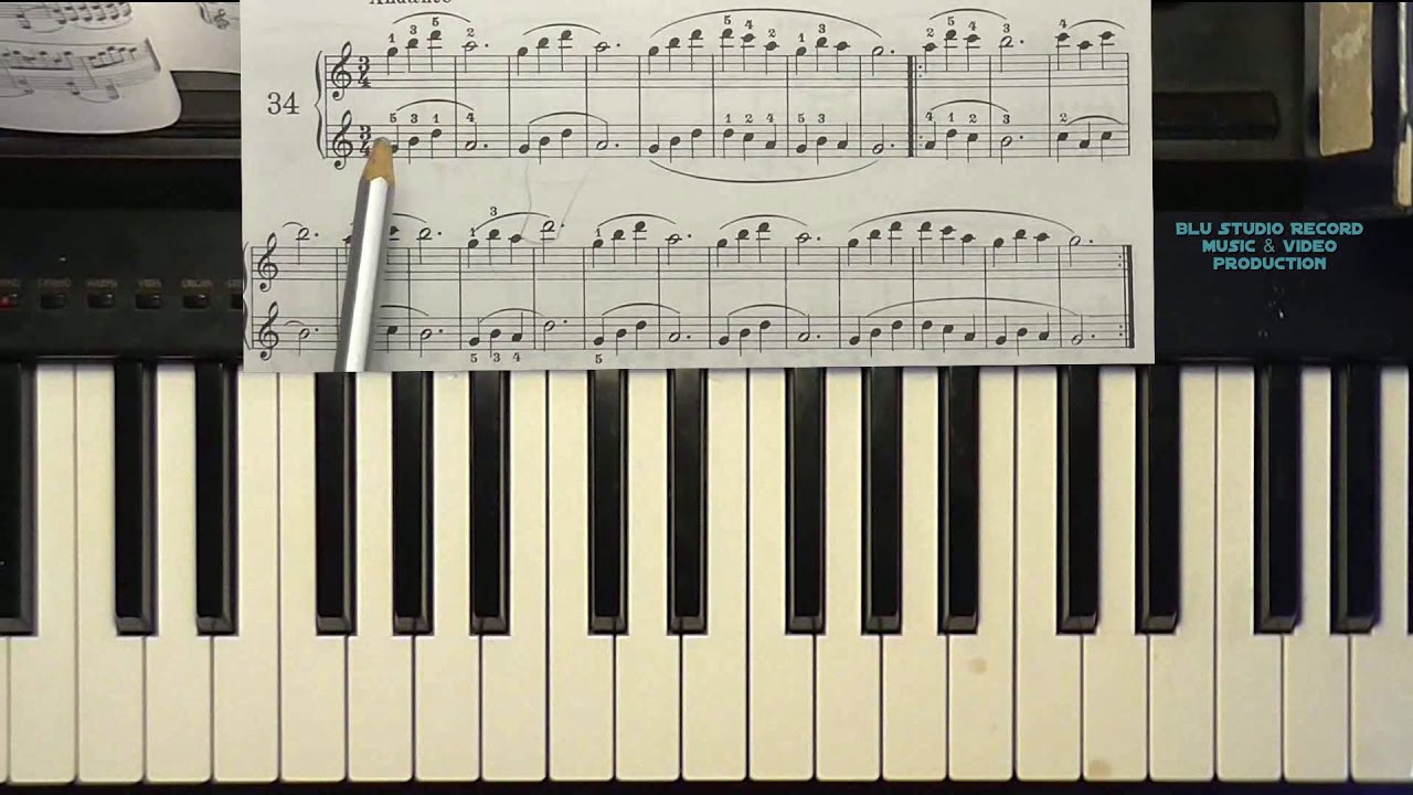 [43] Lezioni di pianoforte - School of piano - Piano lesson - Beyer esercizio 34 a quattro mani