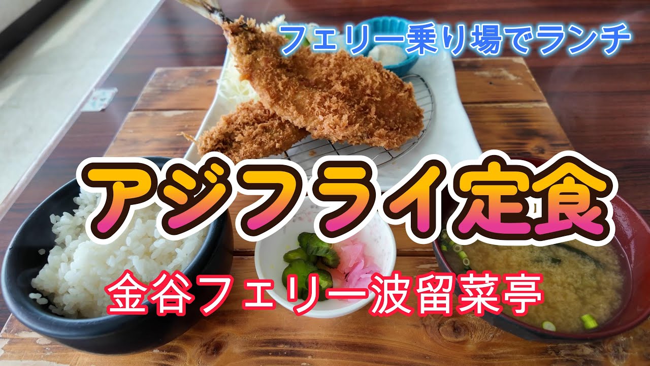 【金谷フェリー波留菜亭】東京湾フェリー発着所で食べるアジフライが旨い！