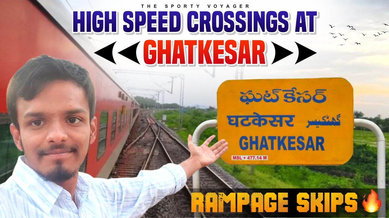 Highspeed Crossings at Ghatkesar | Full Evening Railfanning Video 🚆🔥