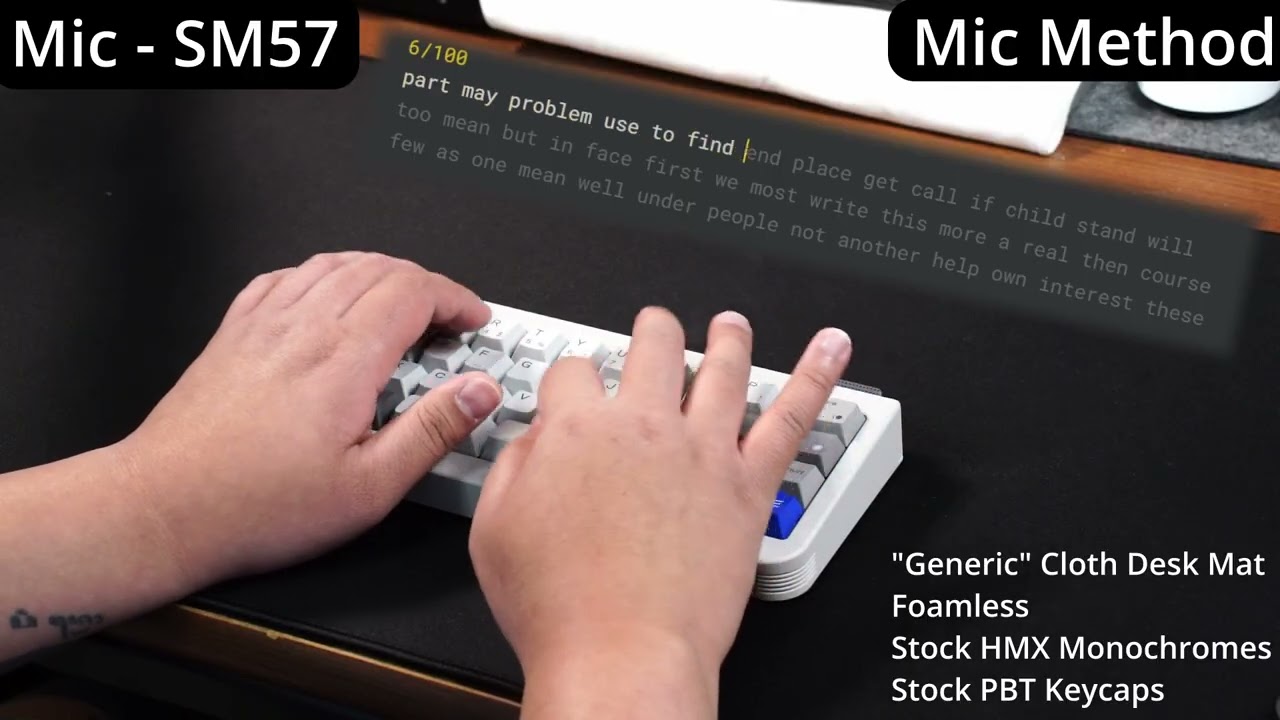 Desk Mat (Cork, Felt, Denim, Cloth) Sound Test Experiment