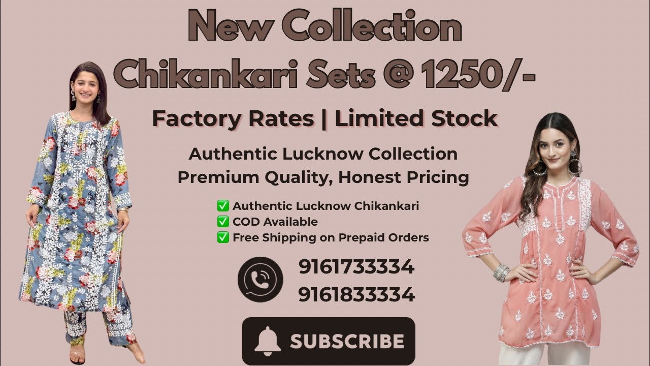 New Collection ✨ | Chikankari Sets Flat ₹1250 | LIVE