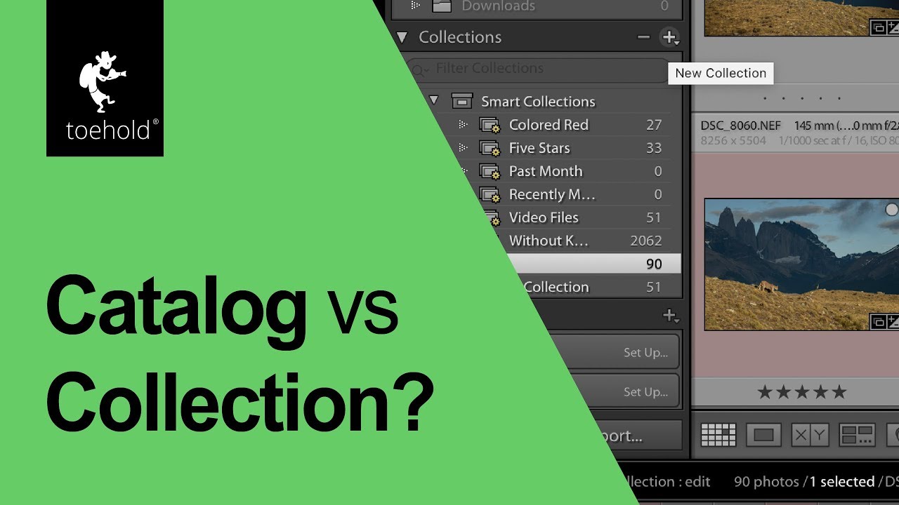 What is the difference between catalog and collection in Lightroom?