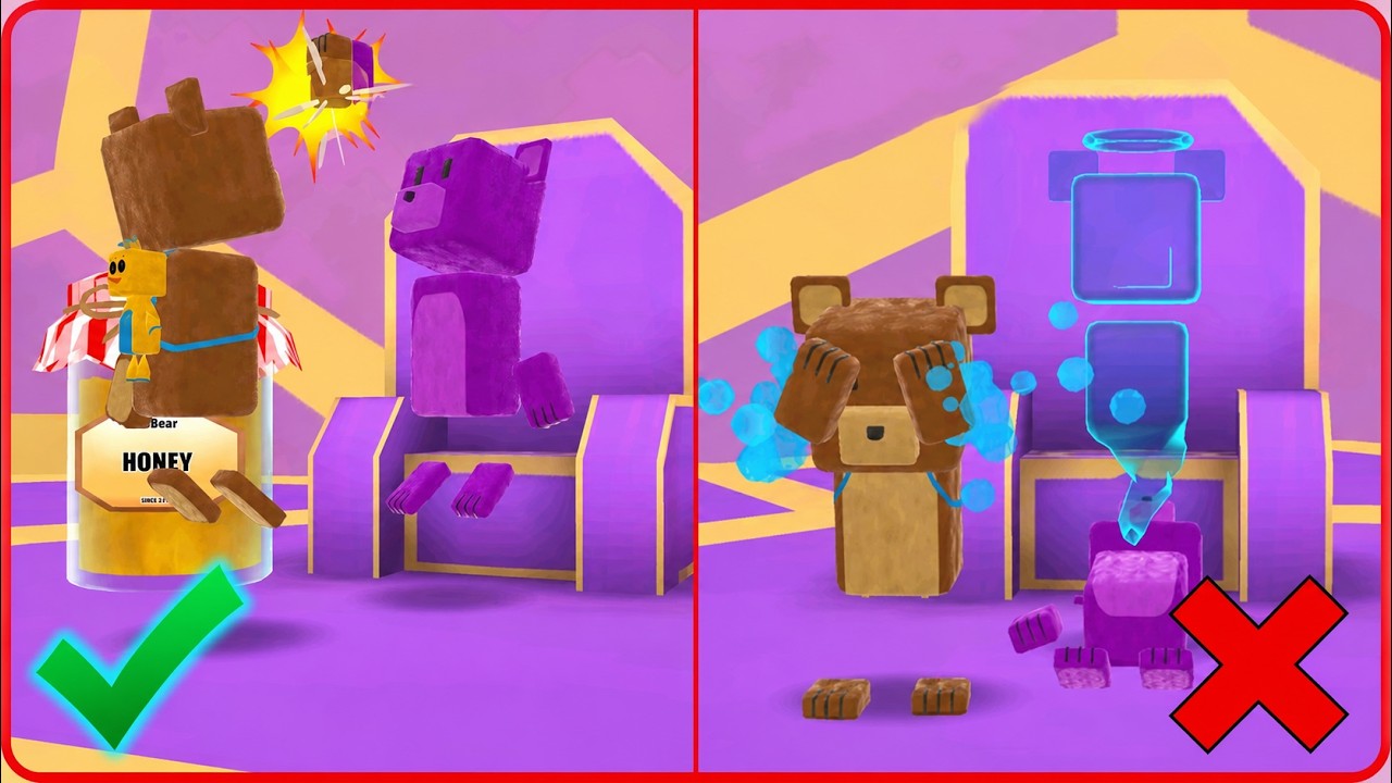 Ядовитая фиолетовая яма! Смогу ли я выжить в этом медовом лабиринте? Super Bear Adventure!
