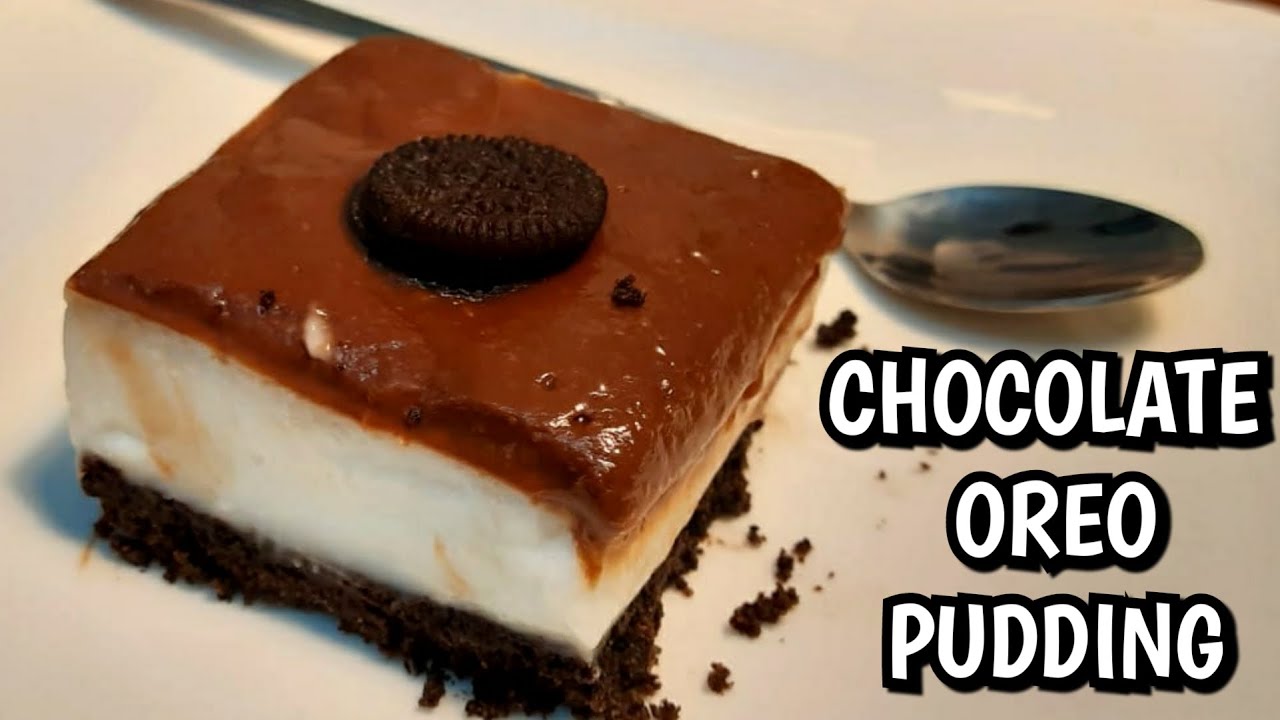 CHOCOLATE OREO PUDDING RECIPE - Eggless - No Agar Agar - No Gelatin - No Oven required