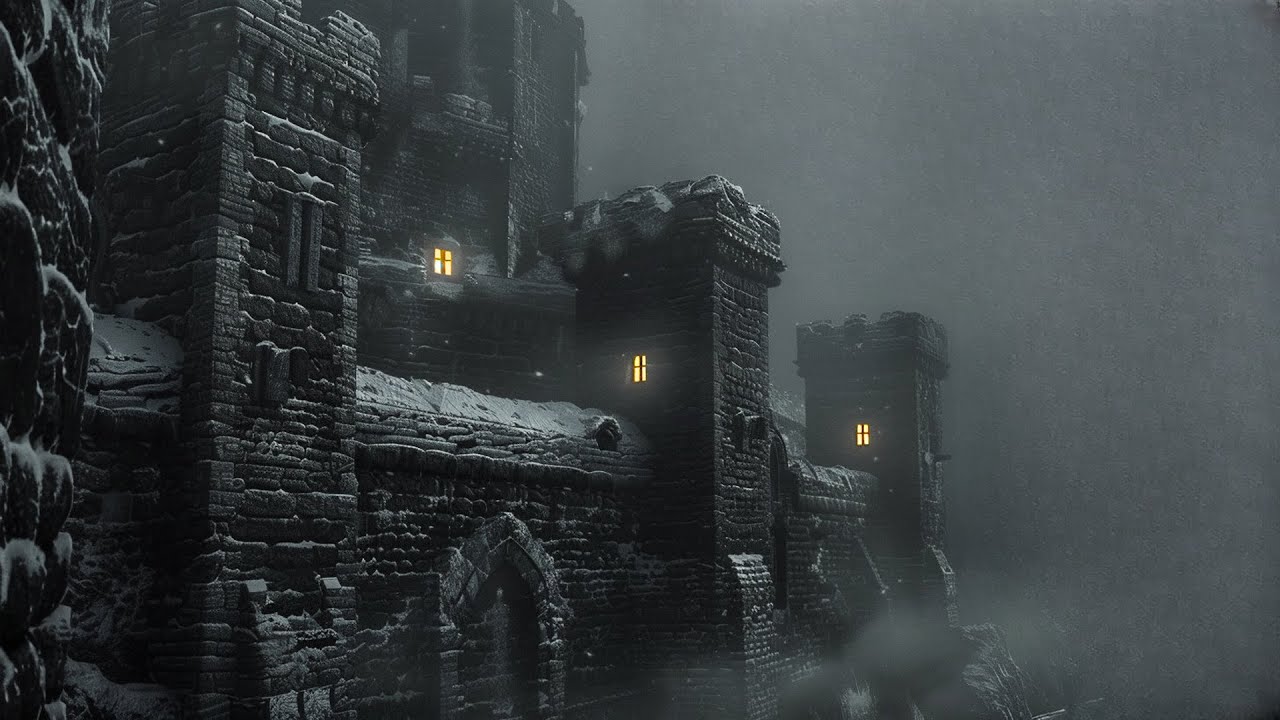 Get Deep Sleep Fast With 10 Hours Of Eerie Winter Blizzard Sounds In A Dark Medieval Castle!