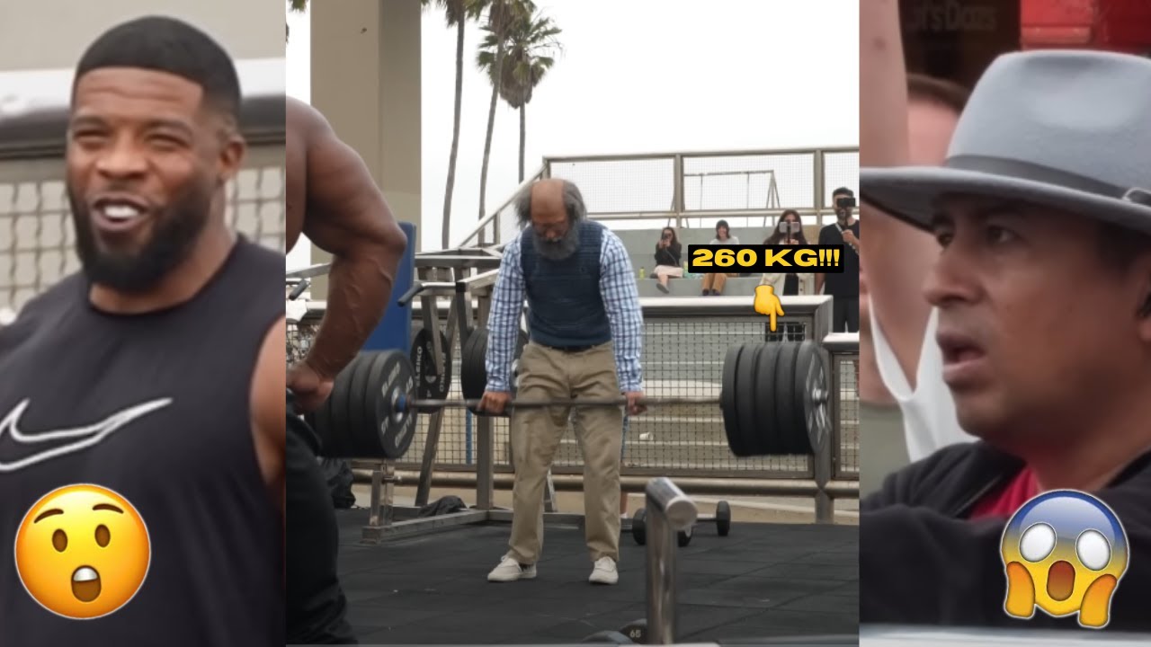 This CRAZY OLD MAN Scares Them All 😱 │Muscle Beach Prank 😂