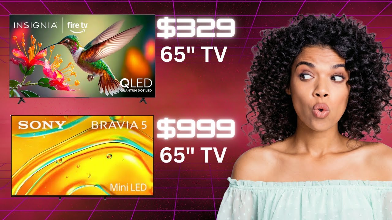 Insignia 65” QLED vs Sony 65” BRAVIA 5 Mini LED Budget QLED vs Premium Mini LED TV Comparison (2025)