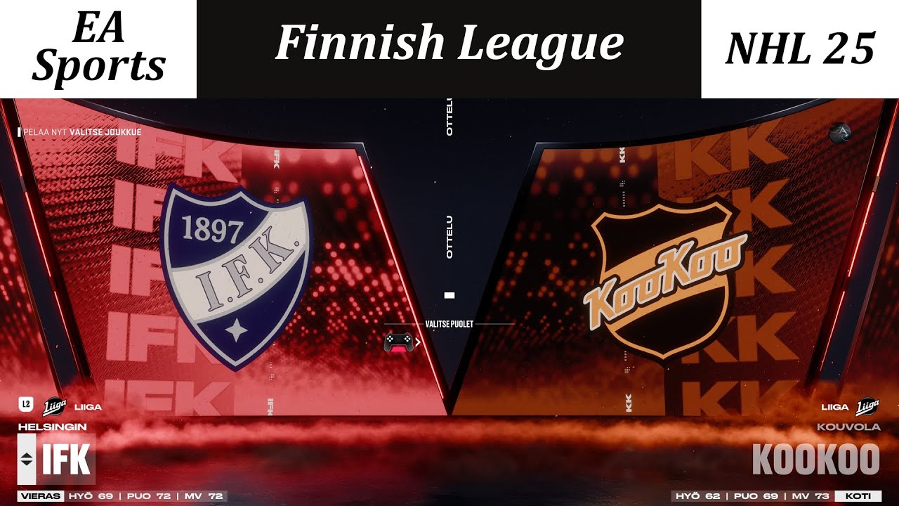 NHL 25 - Liiga - KooKoo vs.  HIFK (Skill = Superstar)