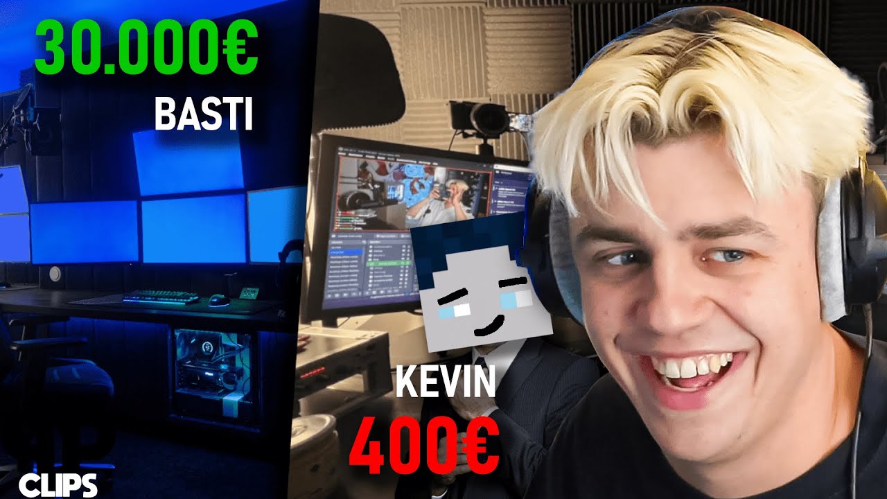 Basti macht sich über Kevins Setup lustig! Lustiger Papaplatte & BastiGHG Talk