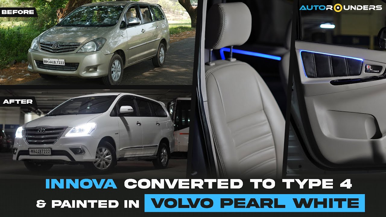 Premium Innova modification to Type 4 & paint job in Volvo Pearl White
