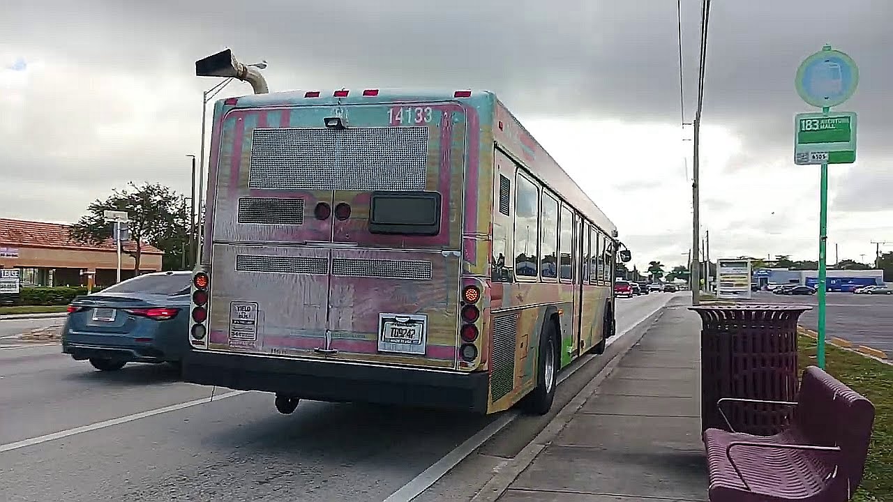 Bus ride on board MDT bus 14133.   2014 Gillig BRT 40 G27D102N4