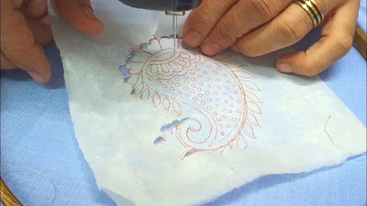 Saree butta design / Embroidery buta design / Buta design embroidery / machine embroidery