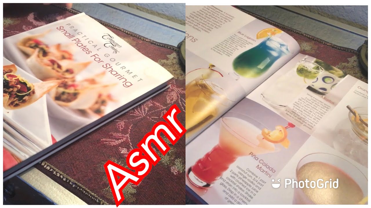ASMR-spanish(ojeando un libro de recetas gurmet📔📕📗 turning page,soft spoke ,wispers🙂