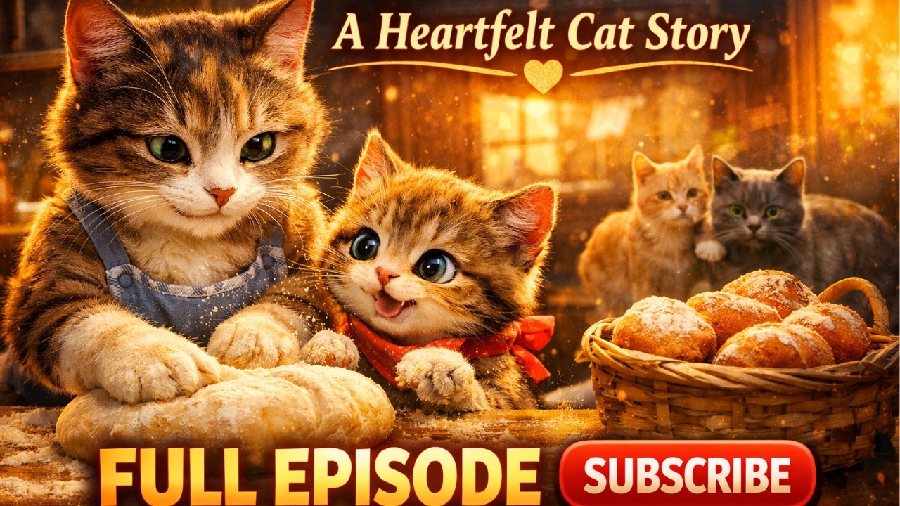 “Tiny Paws, Big Hearts 🐾🍞 | A Mama Cat’s Bread of Kindness”