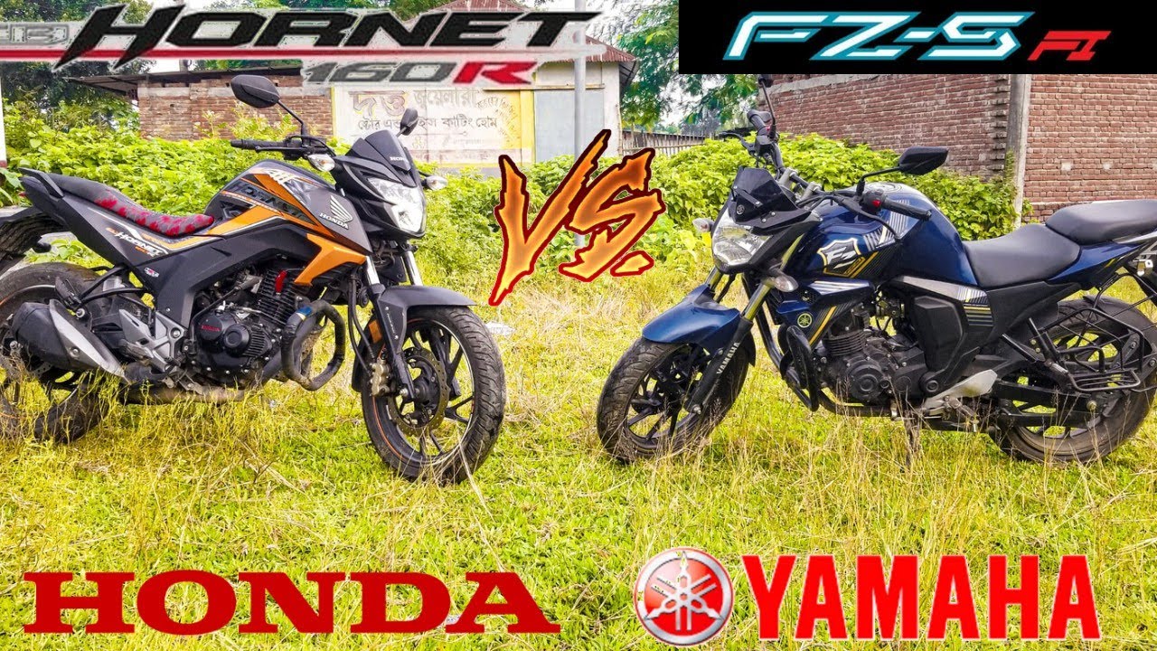 Honda Hornet cbs vs Yamaha Fzs V2 comparison review in Bangla||0-60 speed Test|| Brake Test||