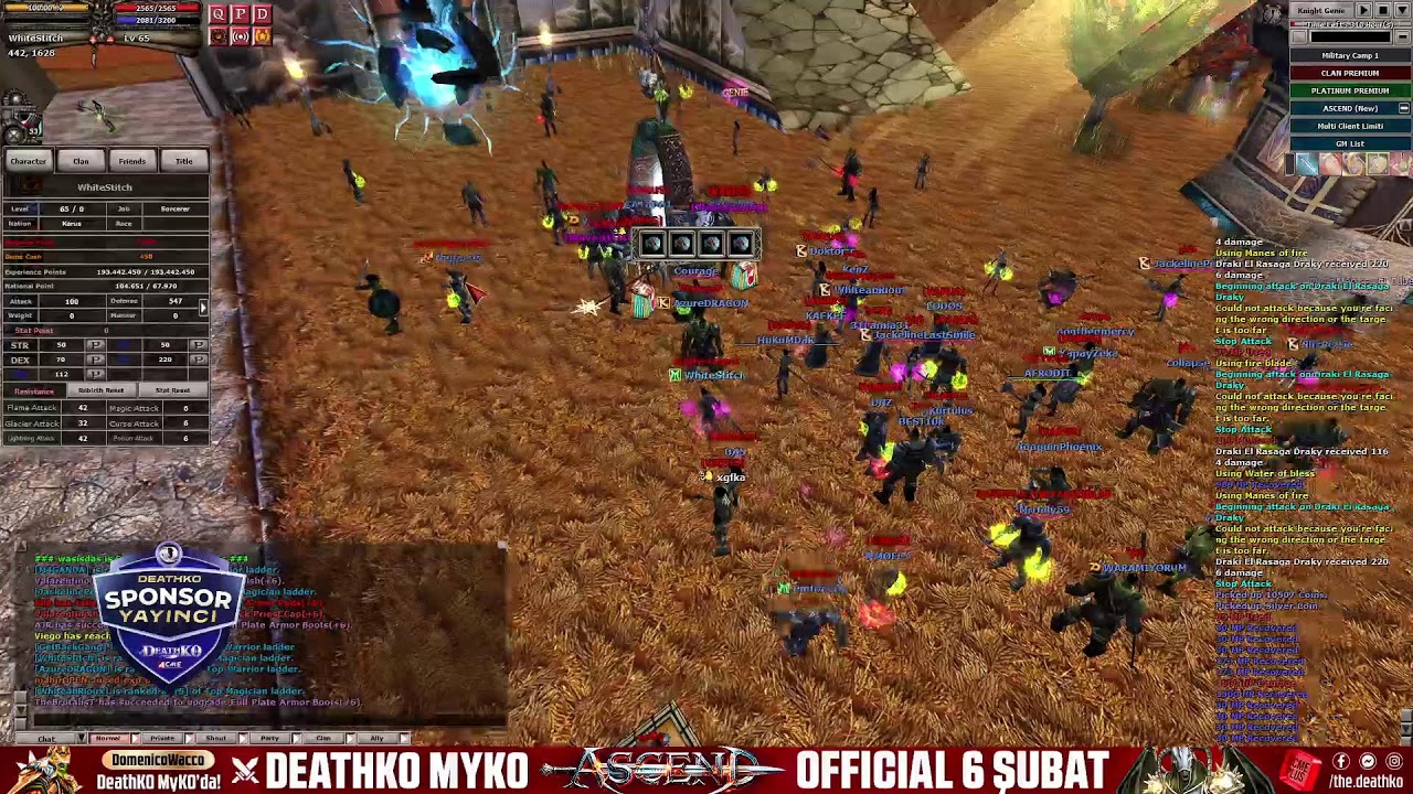 #DeathKO Myko ASCEND!  - WhiteAngels Clan PK&farm Yayını