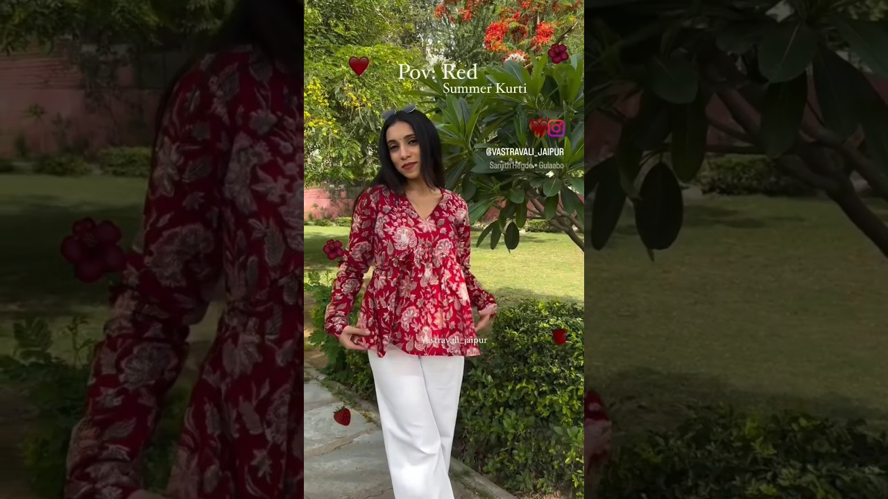 Alia cut Short kurti cutting and stitching/ recreating Instagram Viral Short Kurti #redkurta