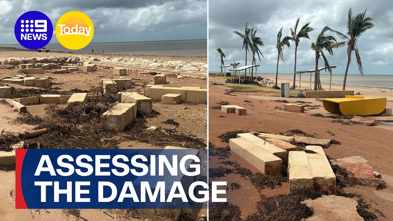 WA residents assess damage from ex-Cyclone Narelle | 9 News Australia