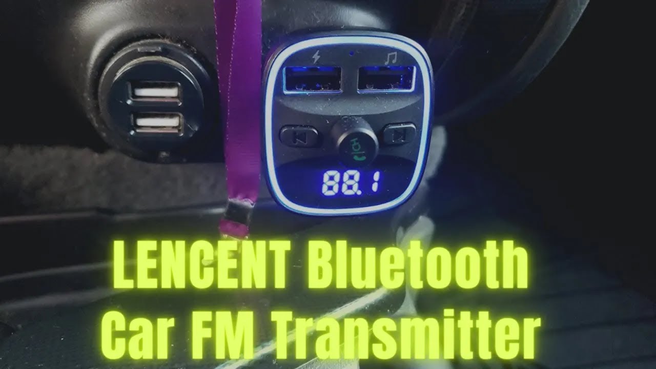 LENCENT Bluetooth Car FM Transmitter | Wireless Radio Adapter Car Kit MP3 Player Support