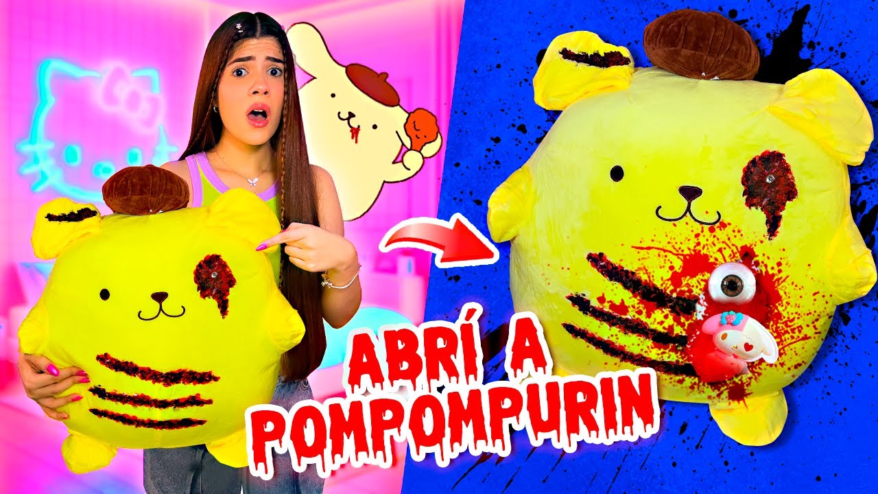 ABRÍ un PELUCHE de POMPOMPURIN y me mostró ALGO TURBIO💀 (EL peluche MÁS GRANDE⚠️) | Ani Cat😻
