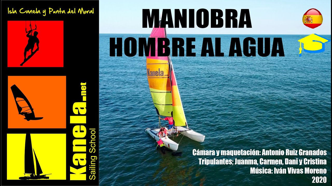 Maniobra de rescate hombre al agua a vela, Tutorial. Kanela sailing school