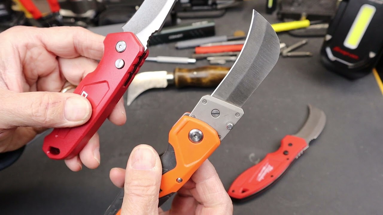 Bird Beak Evolution: Hawkbill knives from Milwaukee, Klein and Doyle. Similar but different.