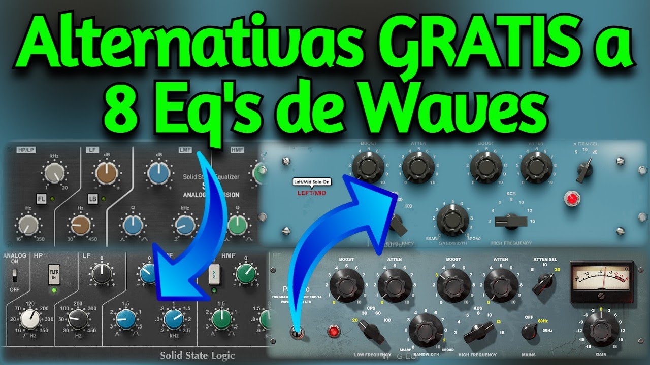 Plugins VST GRATIS Alternativas a 8 EQ 's de Waves (Api 560, F6, Puitec, Q10, SSL G) + Pdf GRATIS