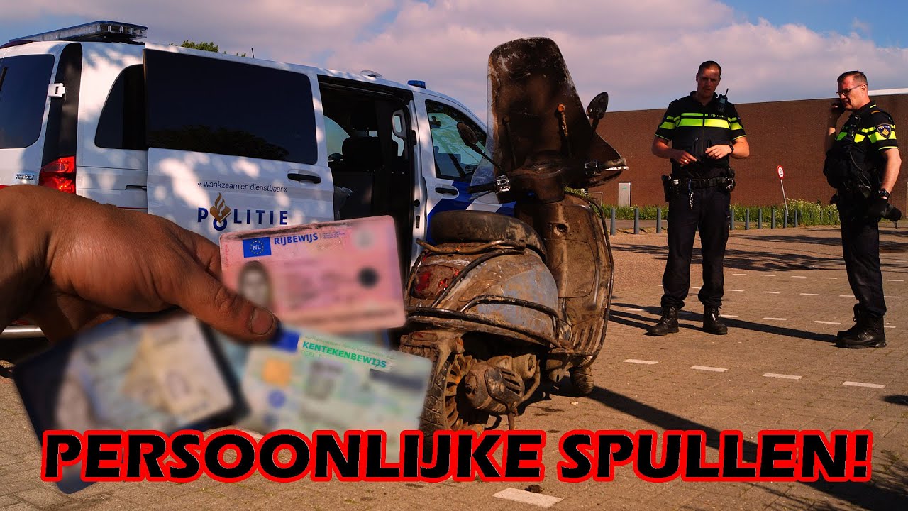 GESTOLEN VESPA GEVONDEN / ACHTERIN POLITIEAUTO GESTOPT!!