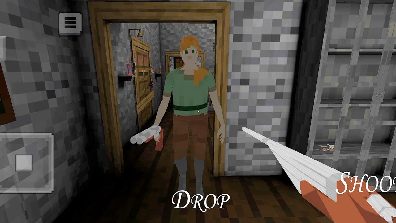Granny Game Horror House Mod Gameplay |Playing As Minecraft Grandpa Mod 