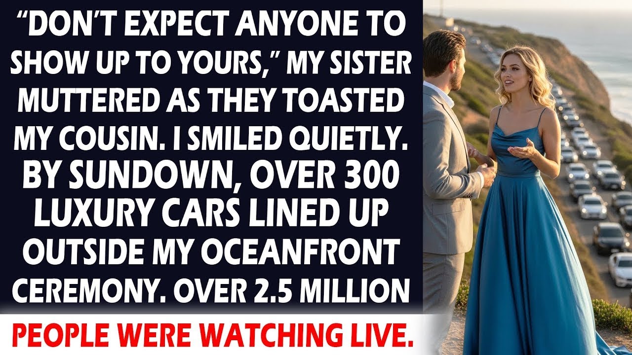 My Sister Mocked My Wedding… But When 300 Luxury Cars Arrived, They Went Silent