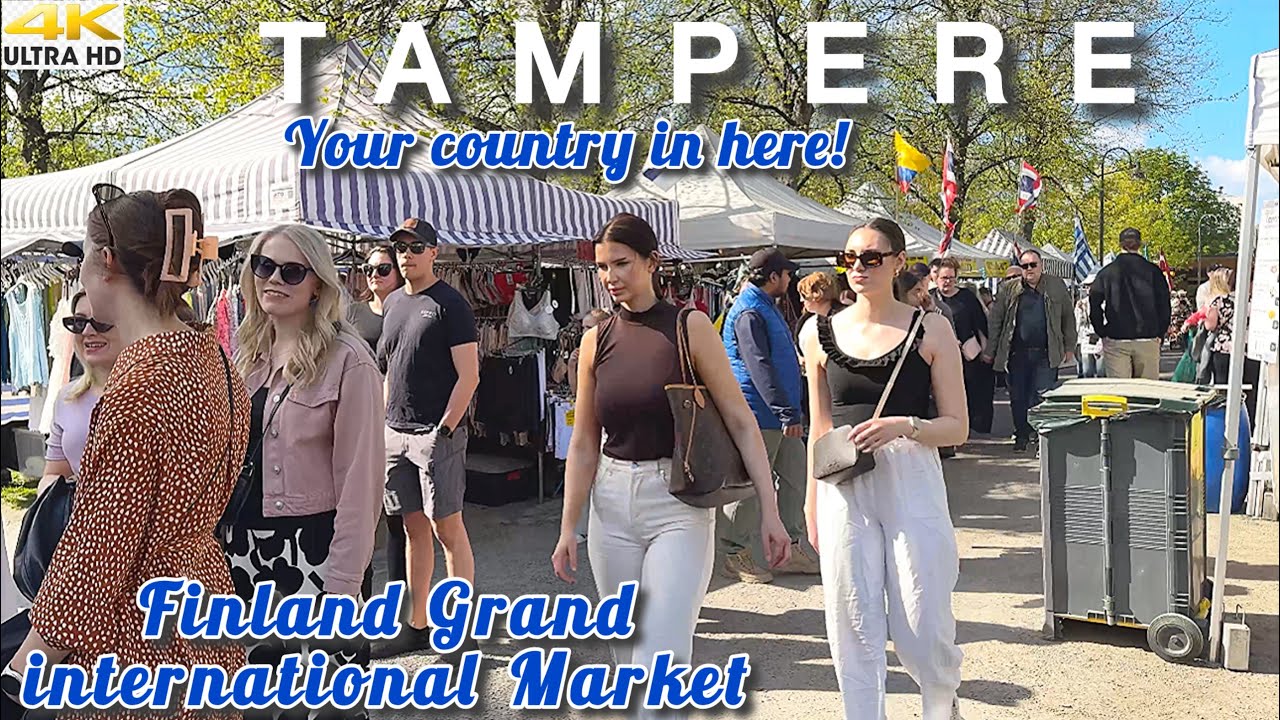 TAMPERE INTERNATIONAL GRAND MARKET FINAL DAY [4K] CITY WALK TOUR - KANSAINV&Auml;LISET SUURMARKINNAT 2025