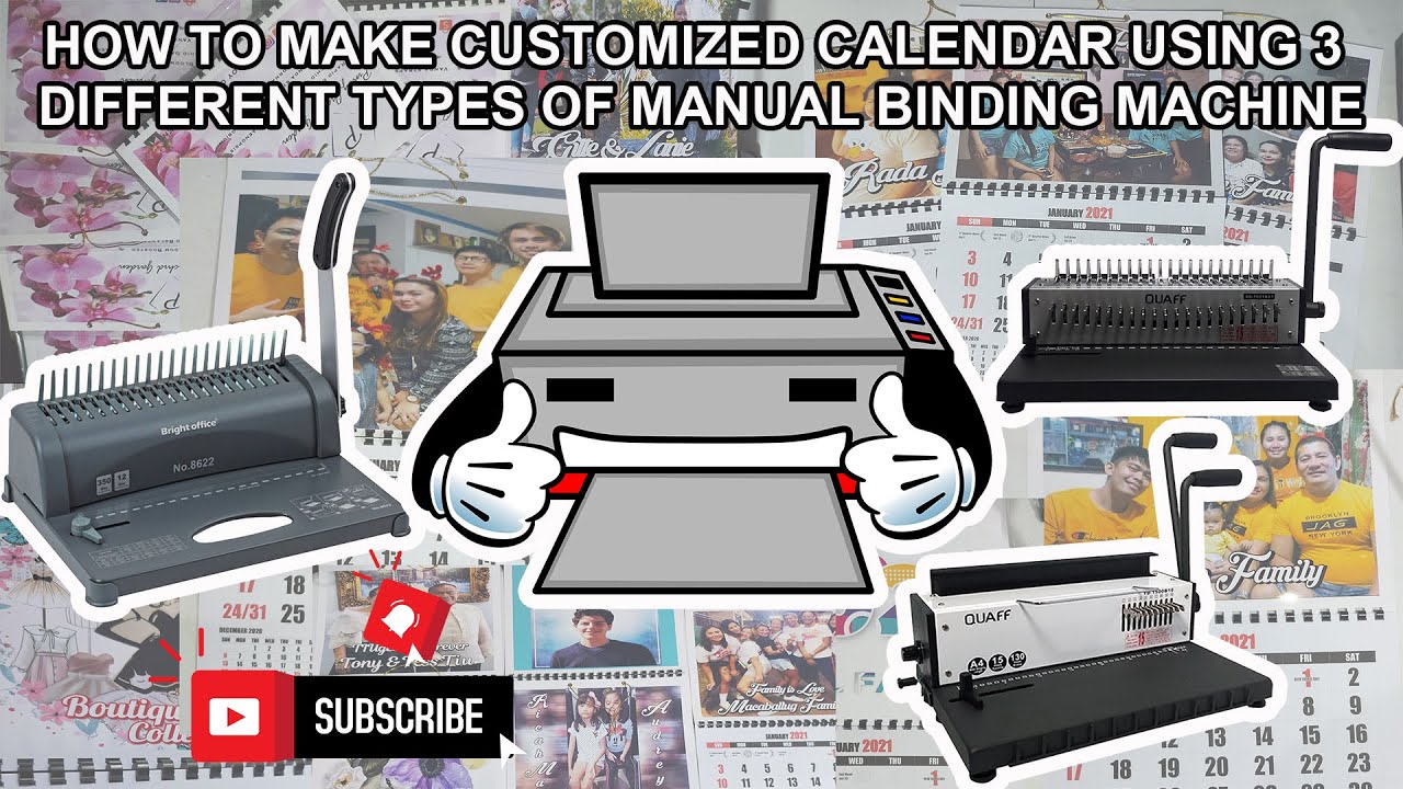 HOW TO MAKE CUSTOMIZED CALENDAR USING MANUAL BINDING MACHINE
