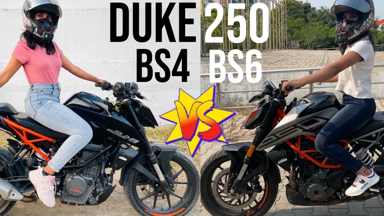 Duke 250 bs4 VS bs6💥| pyros girl❤️| 250k squad🥺| #pyrosquad